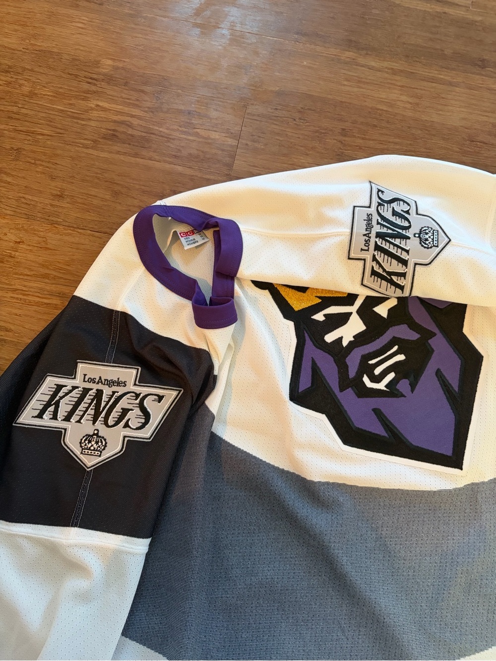 NHL Vintage 90s CCM RARE Los Angeles Kings Burger King Alternate Jersey Size M - Picture 6 of 10